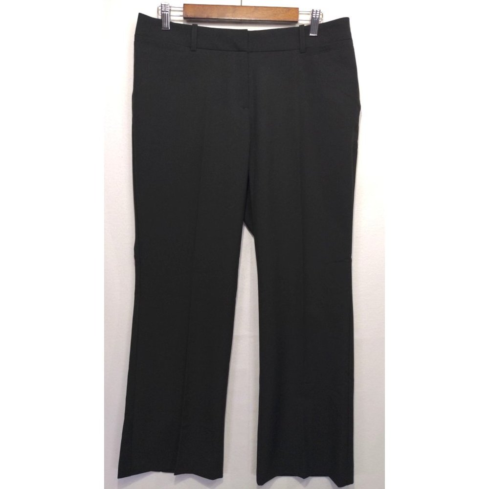 Worthington Petite Women's Curvy Fit Trouser Leg Work Pants Business Black 12P